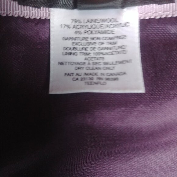 Teenflo made in Canada purple wool tweed skirt size 10 runs small - Picture 7 of 11